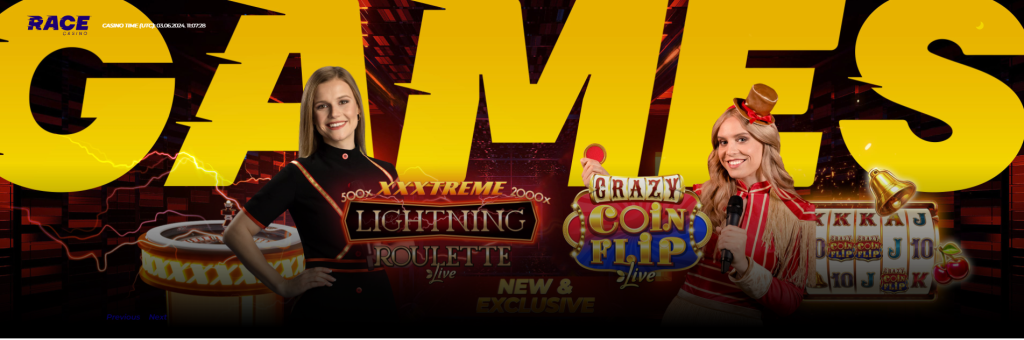 Race Casino Home Page